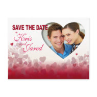 Save the Date Heart Festival Photo Postcard postcard
