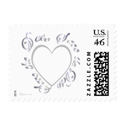 Save the Date Heart Stamp