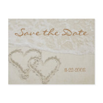 Save the Date heart waves postcards