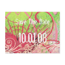 Save The Date - Hearts & Swirls postcards by samack Save The Date - Hearts & Swirls postcards