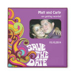 Save the Date Hippy Photo Magnet