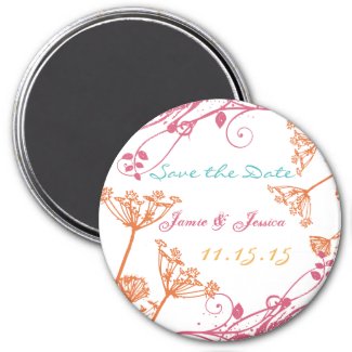 Save  Date Wedding Photo Magnets on Save The Date Honeysuckle Wedding Magnet By Samack