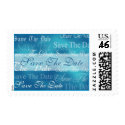Save The Date In Aqua Event and Wedding Postage postage
