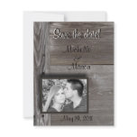 Save the date! in Barn wood Invite
