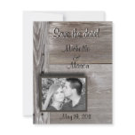 Save the date! in Barn wood invitations