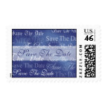 Save The Date In Blue Wedding Postage