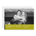 Save The Date In Chartreuse Invitation