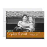 Save The Date In Orange Invitation