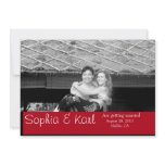 Save The Date In Red Invitation