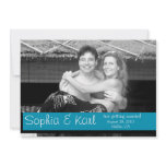 Save The Date In Turquoise Invitation