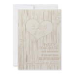 invitation, save, date, wedding, tree, carved,