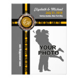 Save The Date Invitation Brown Gold Embossed
