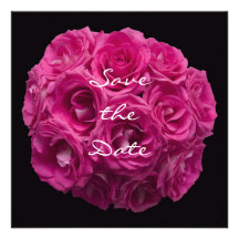 Save the Date Invitation  -- Gorgeous Pink Roses