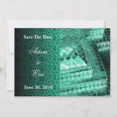 Save The Date Invitation Turquoise Mosaic invitation