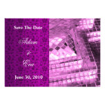 Save The Date Invitation Violet Gemstone Mosaic