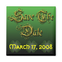 Save The Date Irish Wedding Magnet by TDSwhite Save The Date Irish Wedding Magnet
