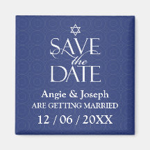 Save The Date Jewish Wedding Magnet