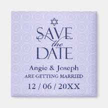 Save The Date Jewish Wedding Magnet