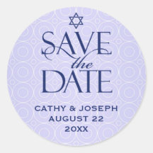 Save The Date Jewish Wedding Sticker
