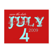 Save the Date - July - Customized Post Card