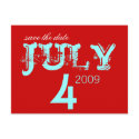 Save the Date - July - Customized postcards