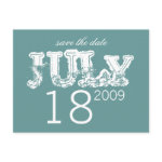 Save the Date - July - Customized Postcard