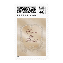 Save the Date! Lace Wedding Frame postage
