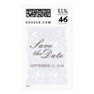 postcard - This beautiful Save The Date postage design features an ornate patterned background in lavender with chocolate brown text. It's simply elegant. Customize with your wedding date. Additional colors and other coordinating items available in the design. Please visit Two Hearts Wedding Shoppe for a lovely selection of Wedding Postage, Save The Date announcements, Wedding Party Buttons, Bridal Party T-Shirts and other wonderful keepsakes.