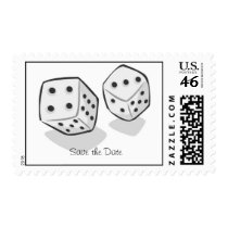 Save the Date Las Vegas Dice Postage Stamp stamps