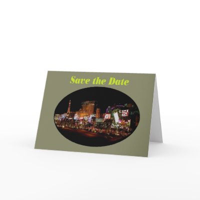 Save the Date Las Vegas Strip  Greeting Cards by vegasdusoleil