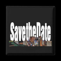Save the Date Las Vegas Strip Magnet