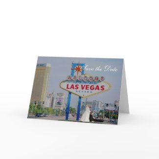 Save the Date Las Vegas Wedding Card with B&G card