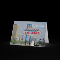 Save the Date Las Vegas Wedding Card with B&G