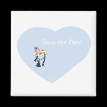 Save the Date Las Vegas Wedding Magnet magnets