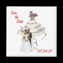 Save the Date Las Vegas Wedding Magnet magnets