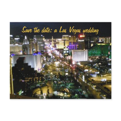 Save the Date Las Vegas Wedding Plans Post Card