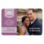 Save the Date - Lavender Custom Photo Magnet