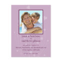 Save the Date Lavender Hearts Photo Postcard by mistyqeweddings Save the Date Lavender Hearts Photo Postcard