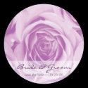 Save the Date lilac roses Wedding Stickers