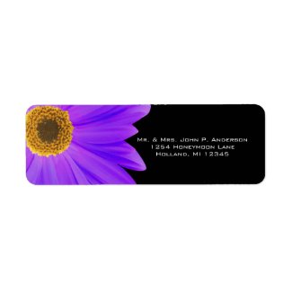 Save the Date Lime Gerber Daisy label