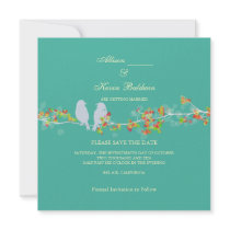 Save the Date, Love birds ~ custom for Kevin invitations by custom_stationery Save the Date, Love birds ~ custom for Kevin invitations