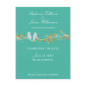 Save the Date love birds postcard