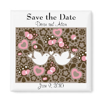 Save the Date Love Birds Wedding Magnet by Be_My_Valentine Save the Date Love Birds Wedding Magnet