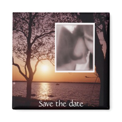 Save the date refrigerator magnet