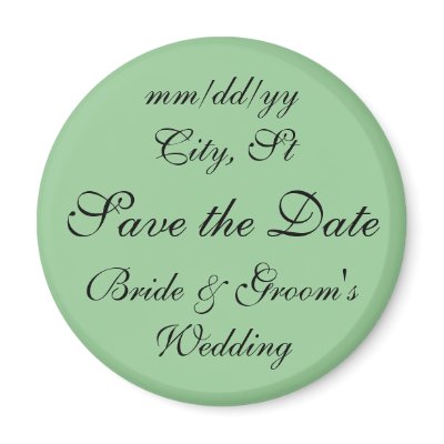Save the Date magnet