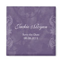 Save the Date Magnet Antique Roses Purple by WeddingShop88 Save the Date Magnet Antique Roses Purple