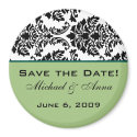 Save The Date Magnet Baroque Black and Green by TheWeddingShoppe Save The Date Magnet Baroque Black and Green