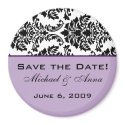 Save The Date Magnet Baroque Black & Purple by TheWeddingShoppe Save The Date Magnet Baroque Black & Purple