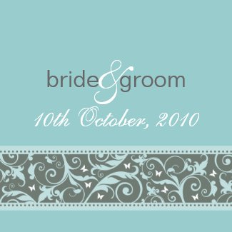 SAVE THE DATE MAGNET :: butterfly - ice blue magnet