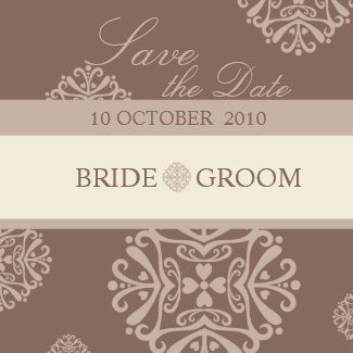SAVE THE DATE MAGNET :: charm 5 magnet